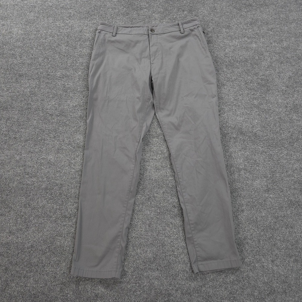 Birddogs Pants Mens 34x30 Gray Lined Chino Slim Stretch Casual Performance Golf